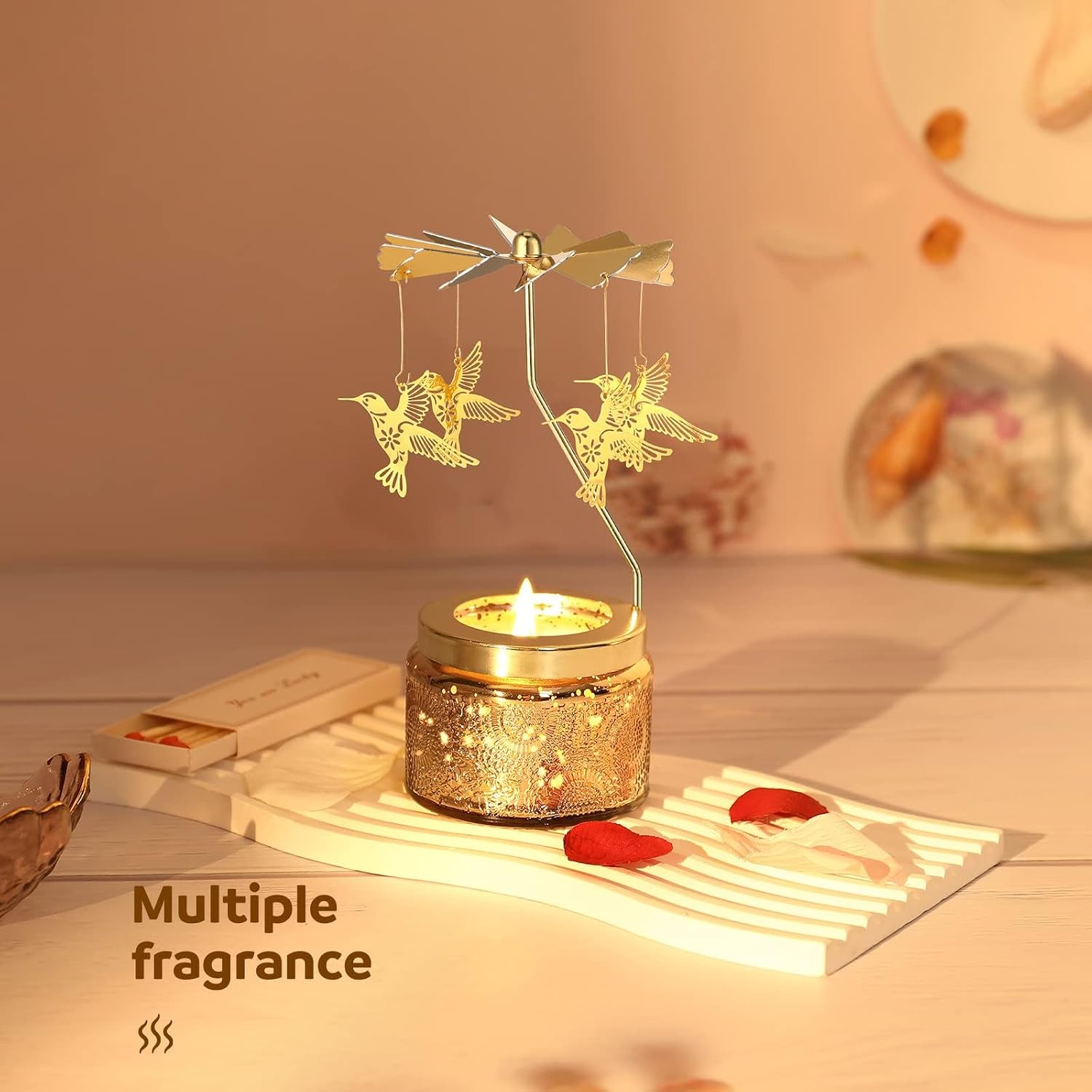 Unique Hummingbird Rotating Scented Candle – Gifts for Women Who Have Everything, Funny Birthday Present for Mom Grandma Wife Daughter