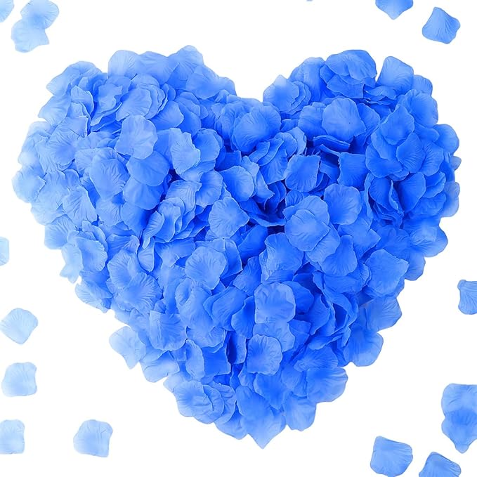 CODE FLORIST 2200 PCS Silk Flower Rose Petals for Wedding Decorations (Blue)