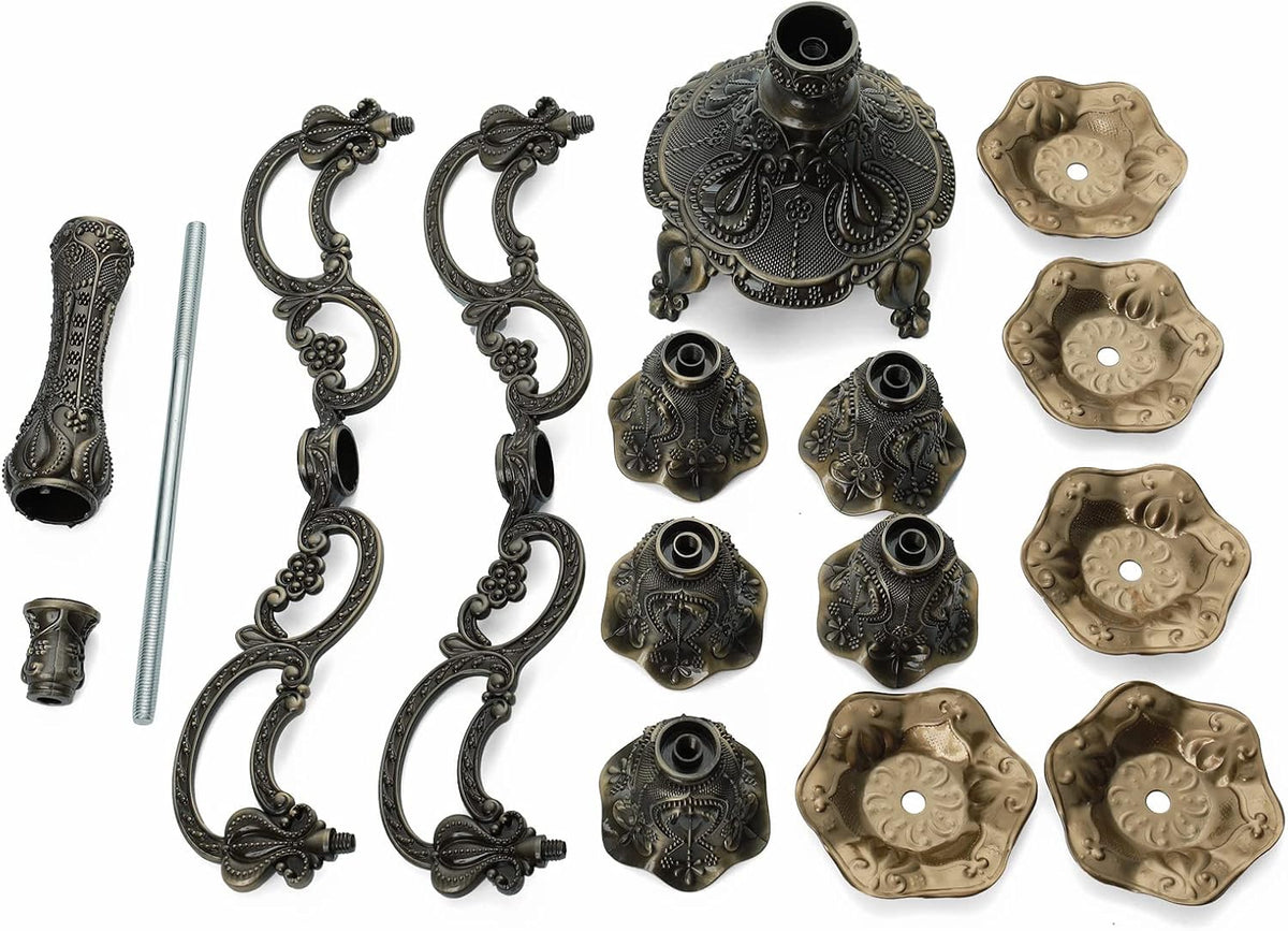 5-Candle Metal Candelabra 10.3 Inch Tall Candlestick Candle Holders for Home ...