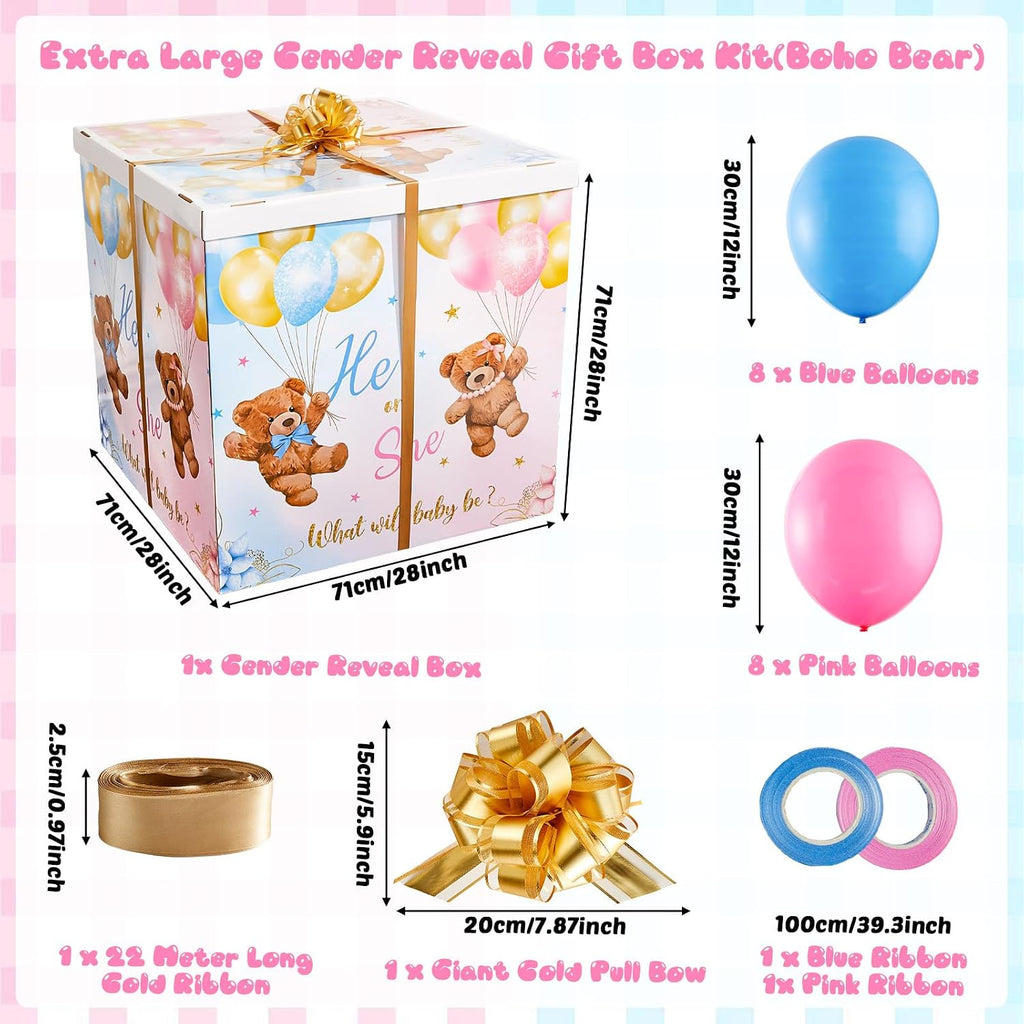 gisgfim 28 inches extra large gender reveal gift shown in use
