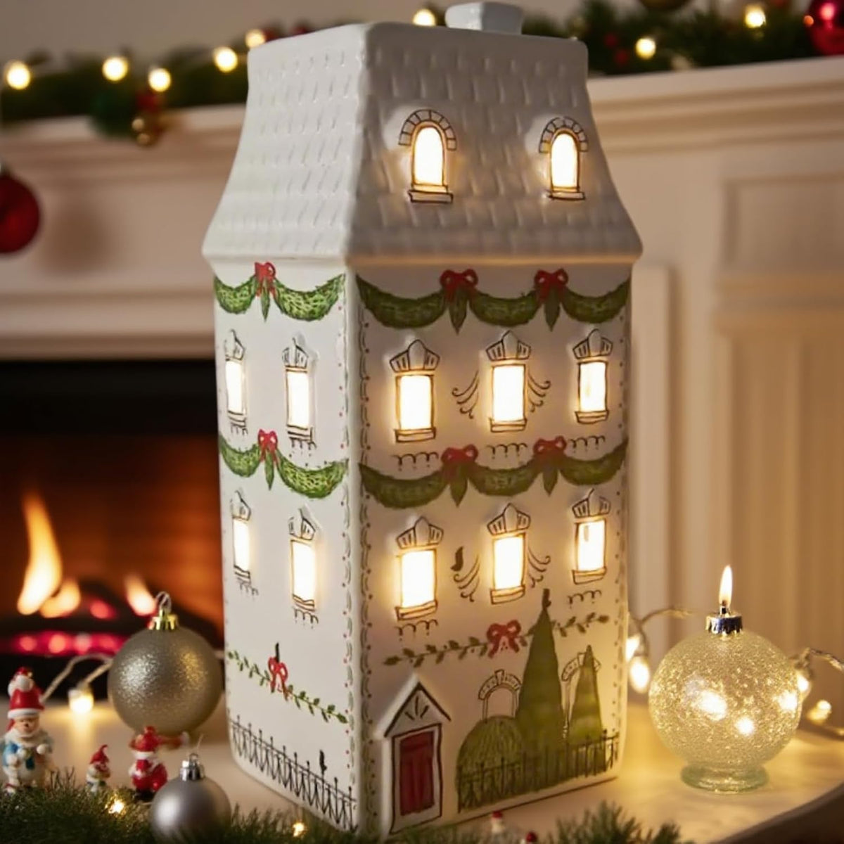 cynkeyee christmas village houses party decorations - christmas, main product view