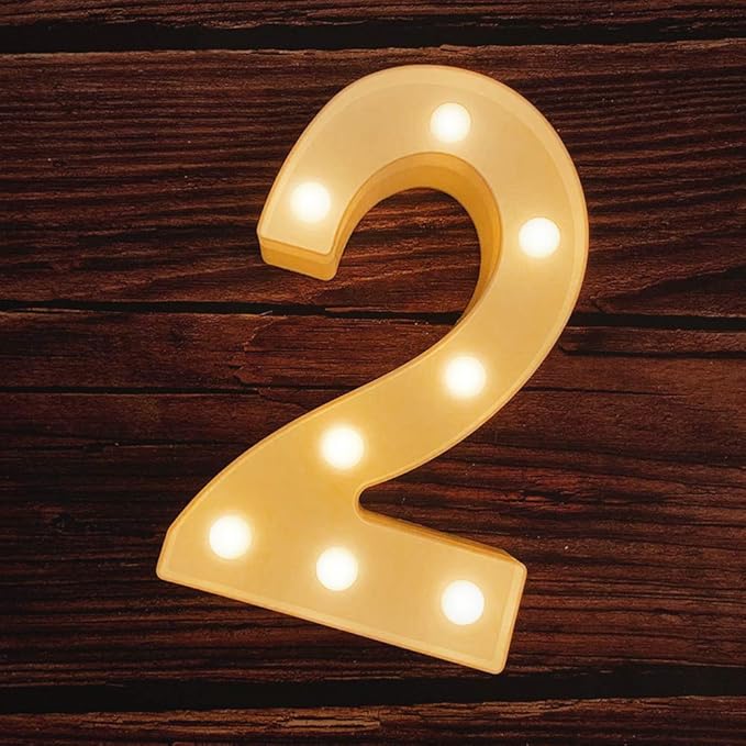 MUMUXI Marquee Light Up Letters | Large Light Up Numbers | Battery Powered and Bright with Every Letter of The Alphabet | for Wedding, Birthday, Party, Celebration, Christmas or Home Decoration (2)