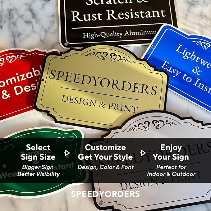 Custom Decorative Outdoor Metal Sign - Personalized Aluminum Driveway Sign, Waterproof, Made in USA - Design 3 Forest Green 12x12 In