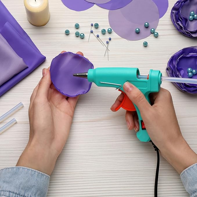 uxcell 20pcs Hot Glue Sticks for Glue Gun 11mm/0.43-inch x 4-inch Mini Hot Melt Adhesive Glue Stick Glitter Rose Red
