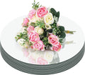 12PCS 8inch Round Mirrors for Centerpieces, Circle Mirror Centerpieces for Tables, Mirror Tiles for Wall Decor Table Wedding Centerpieces Mirror Plates for Candle Wedding Decorations DIY Craft