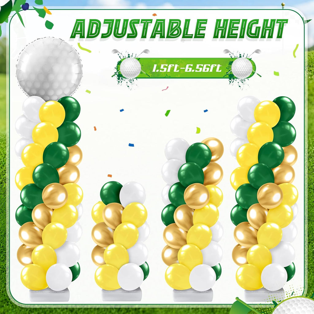 kasyat 2 sets golf balloon column stand kit showing dimensions