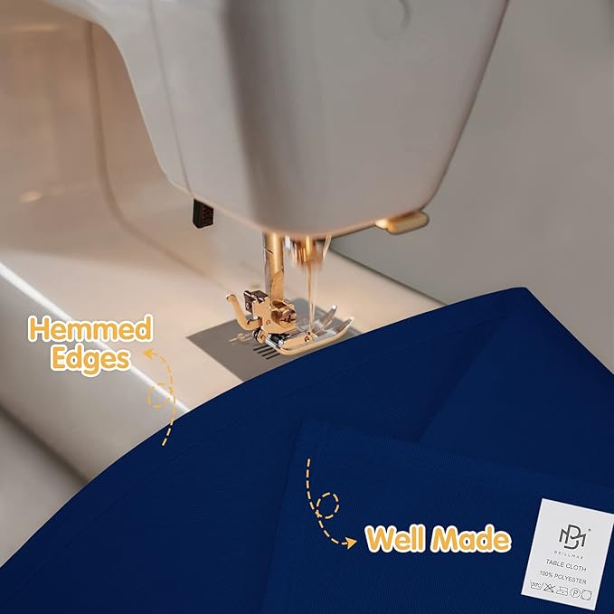 BRILLMAX 6 Pack Navy Blue Tablecloths 70 x 120 Inch for 6ft or 8ft Rectangle Tables - Rectangular Bulk Linen Polyester Fabric Washable Cloth Cover for Wedding Reception Banquet Birthday Party