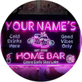 ADVPRO Personalized Your Name Custom Home Bar Beer Established Year Dual Color LED Neon Sign White & Purple 16 x 12 Inches st6s43-p1-tm-wp