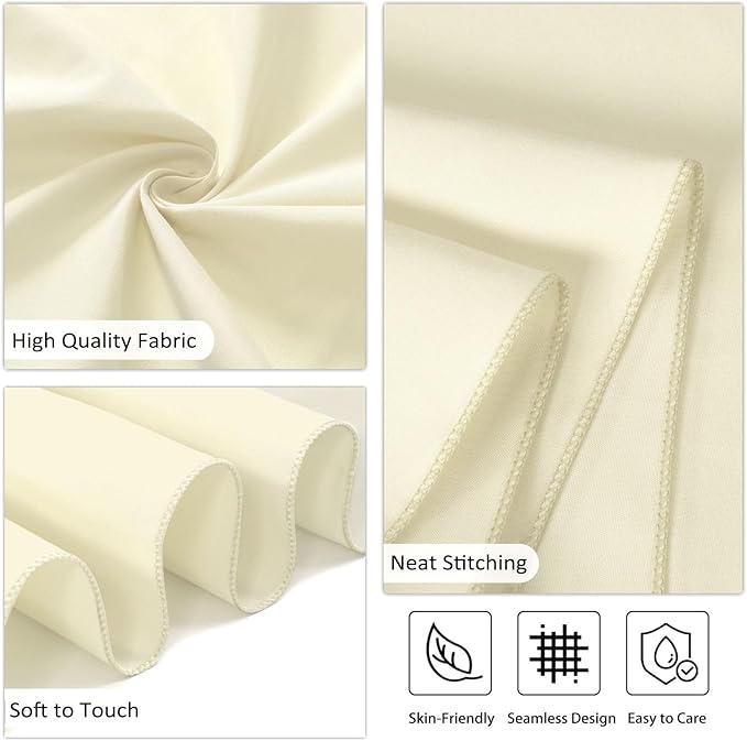 8 Pack Beige Tablecloth 60 x 126 Inch Rectangular Tablecloths for 8 Foot Rectangle Tables, Wrinkle Resistant Beige Table Cloth Washable Polyester Fabric Table Covers for Buffet Wedding Party Banquet