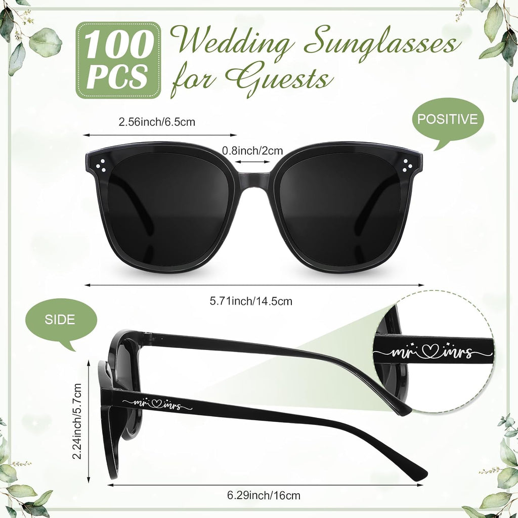 Kanayu Wedding Sunglasses for Guests Wedding Gifts Sign Married Decorations Sunglasses Black Glasses Bridal Party Favors