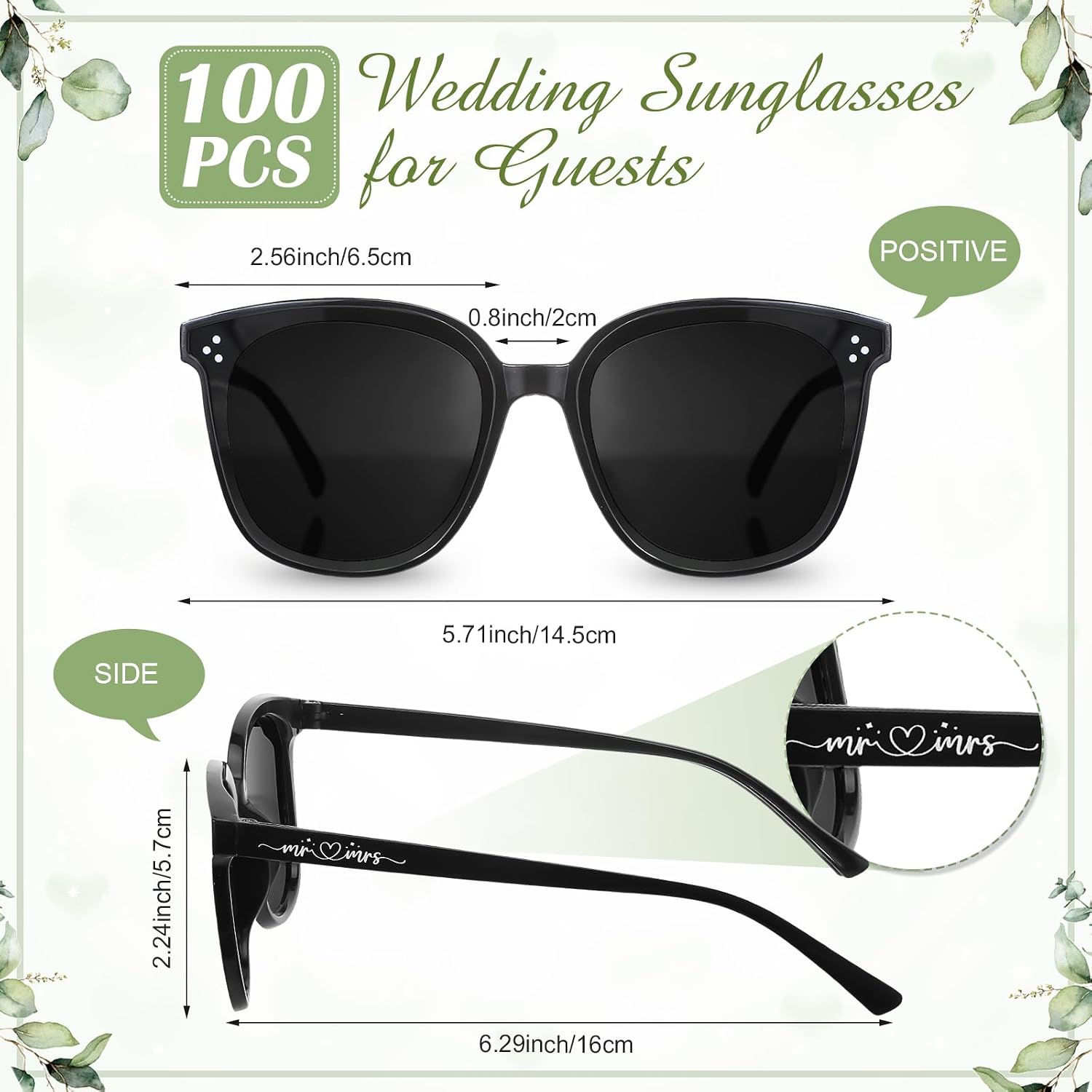 Kanayu Wedding Sunglasses for Guests Wedding Gifts Sign Married Decorations Sunglasses Black Glasses Bridal Party Favors