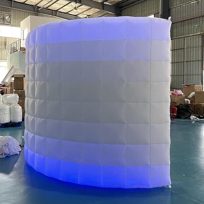 SAYOK Inflatable Photo Booth Wall (Gold, 119' 'x 59''x 91'') Selfie Booth Backdrop, Photo Booth Enclosure Inflatable Photo Shoot Background Golden Wall for Wedding Party Exhibition Event