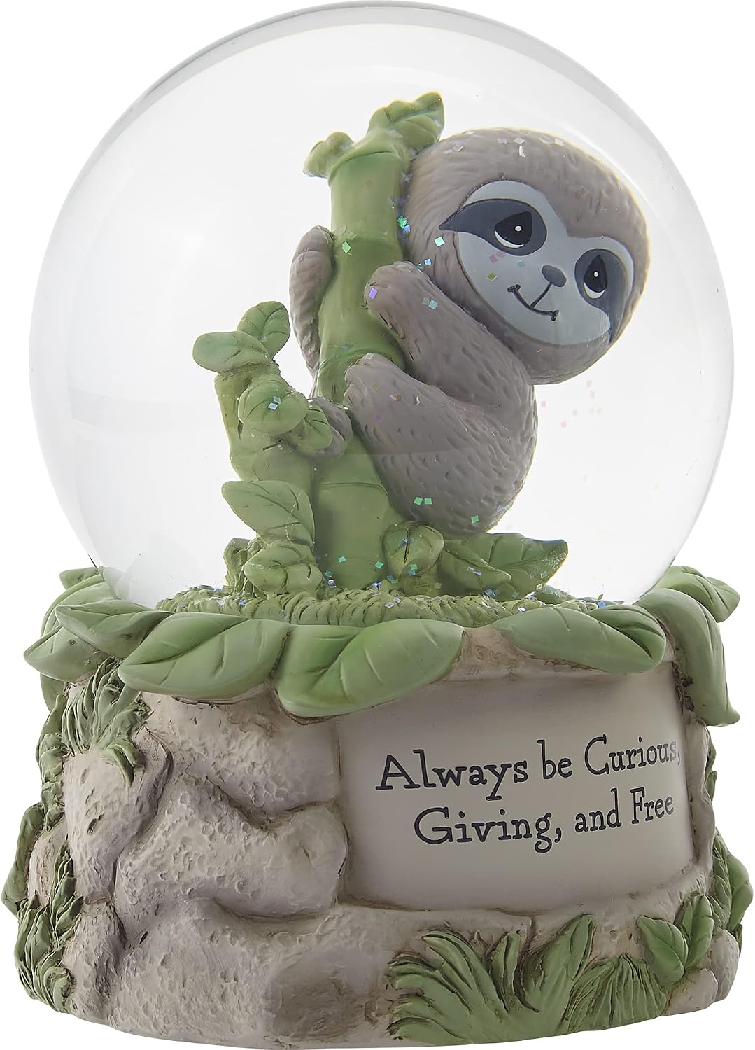 Precious Moments 213103 Always Be Curious, Giving, and Free Resin/Glass Musical Snow Globe
