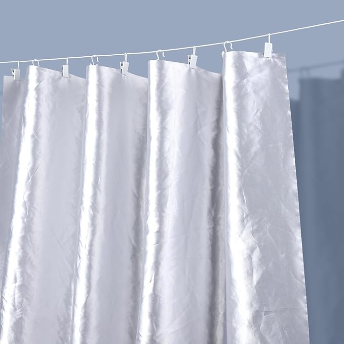 Teenitor 100 Pack White Curtain Clips Curtain Hooks, Stainless Steel Small Clips for Hanging Curtains, Outdoor String Lights, Art Craft Display, White