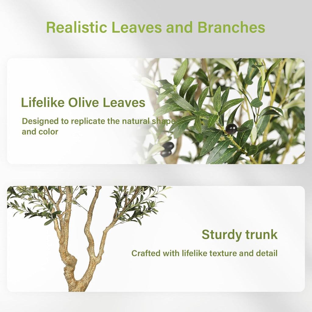 feelead faux olive tree 8ft - tall olive shown in use