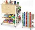 wrapping paper storage & organizer, craft cart with, main product view