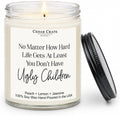 Funny Candle for Parents, Mothers, Dads - Funny Gift for Best Mom Ever, Birthday Gift, Citrus + Peach Scented Soy Wax Handmade in the USA, Present for Mom Dad, Aunt, Adults Humor Home Decor