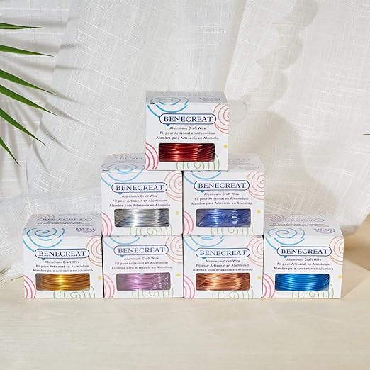 BENECREAT 17 Gauge Jewelry Craft Aluminum Wire 380 Feet Bendable Metal Sculpting Wire for Craft Floral Model Skeleton Making, Copper Tone