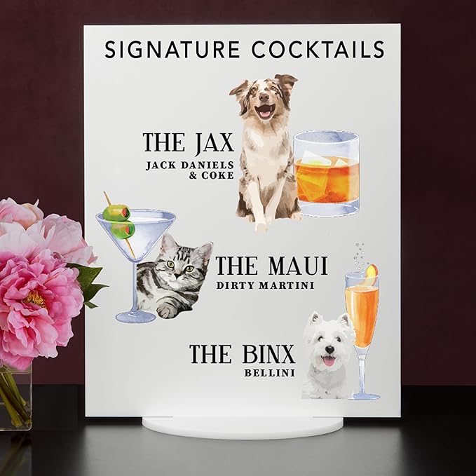 Pet Signature Drink Wedding Signs
