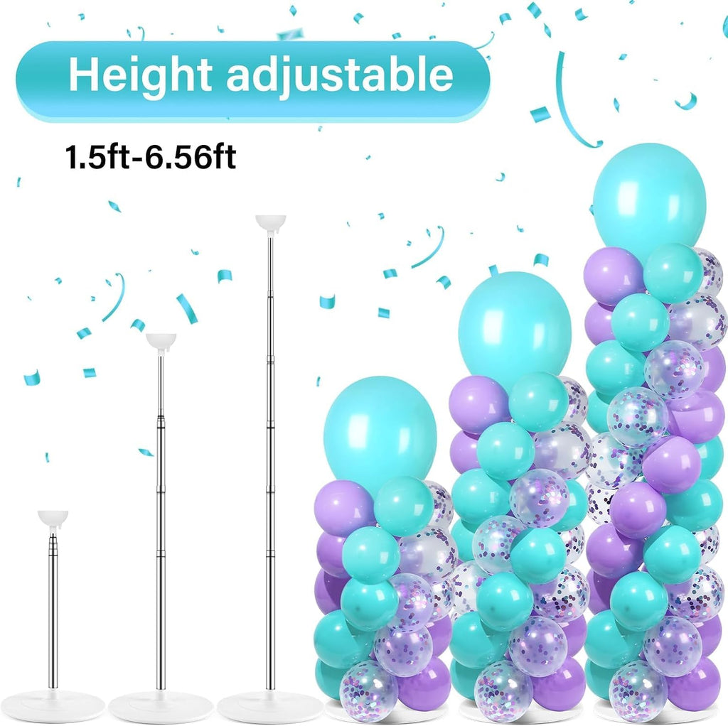 2 sets adjustable balloon column stand kit with, side view