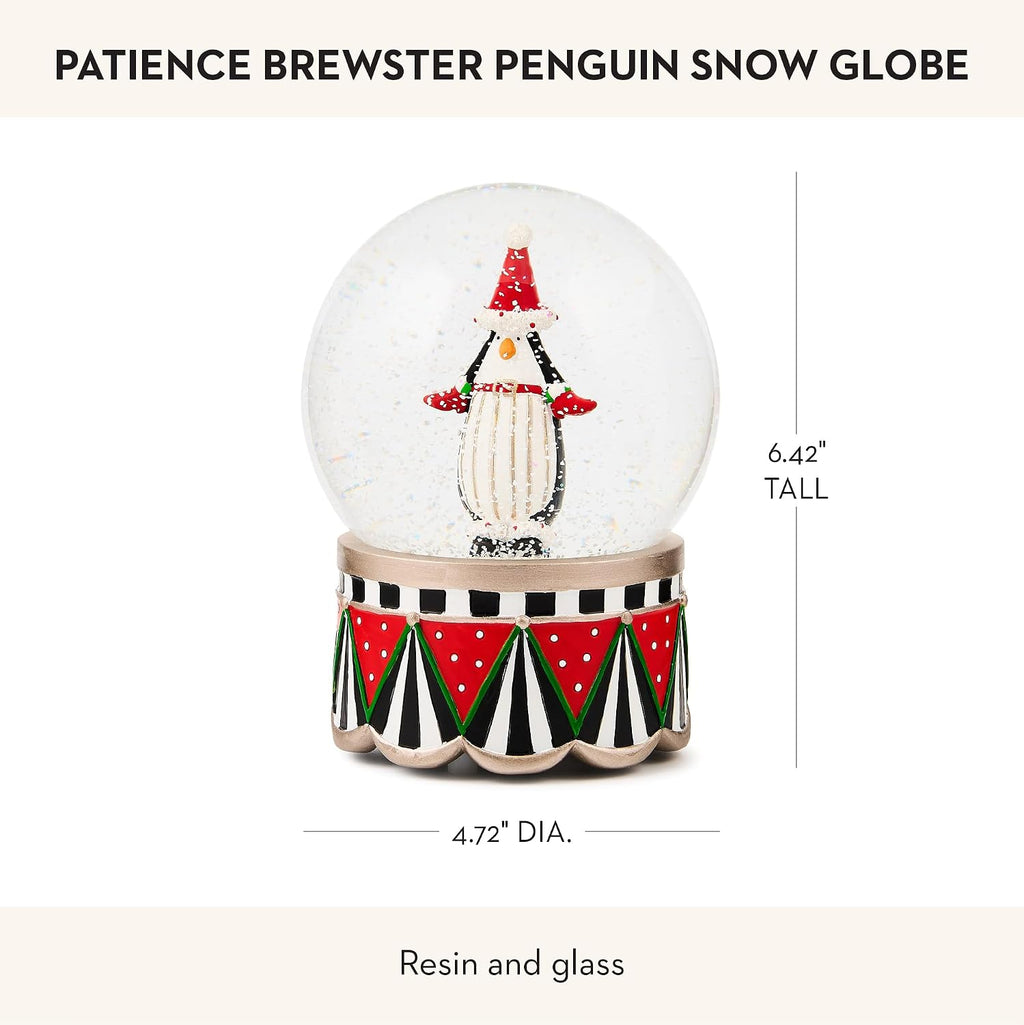 MACKENZIE-CHILDS Patience Brewster Penguin Snow Globe, Christmas Penguin Decor