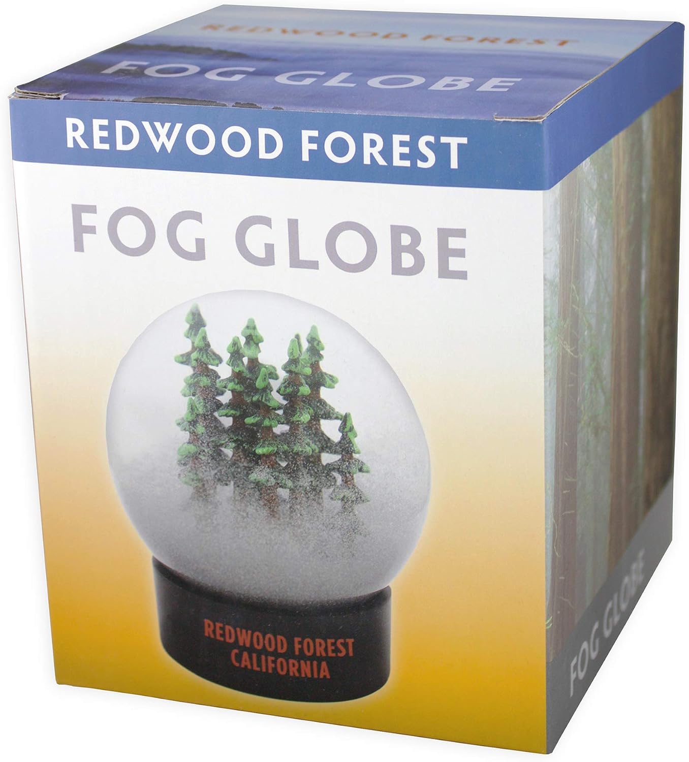 Redwoods California Fog Snow Globe Hand Painted
