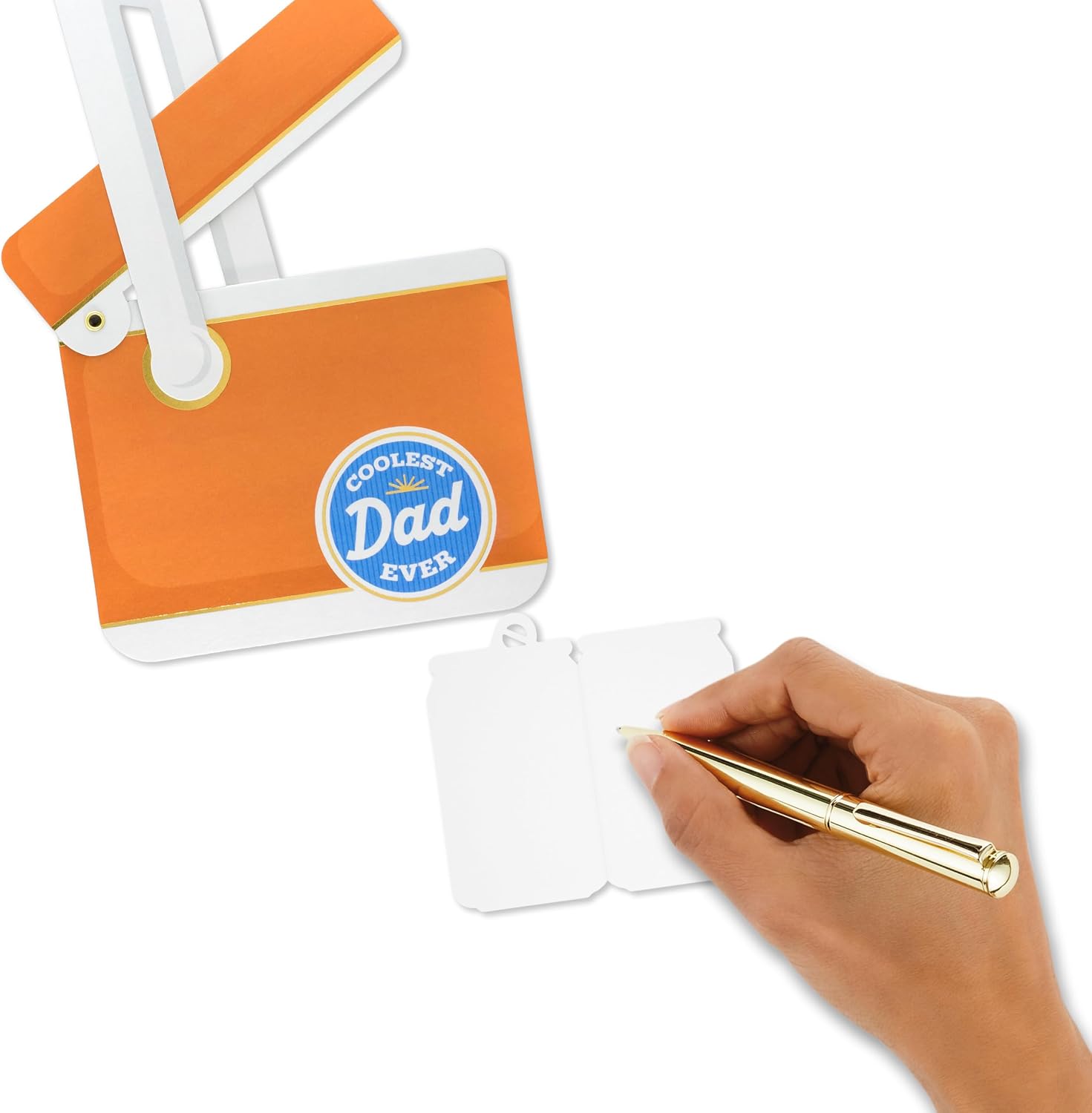 Hallmark Paper Craft Father's Day Card with Mini Card (Coolest Dad Ever, Orange Cooler) for Dad, Uncle, Grandpa, Brother