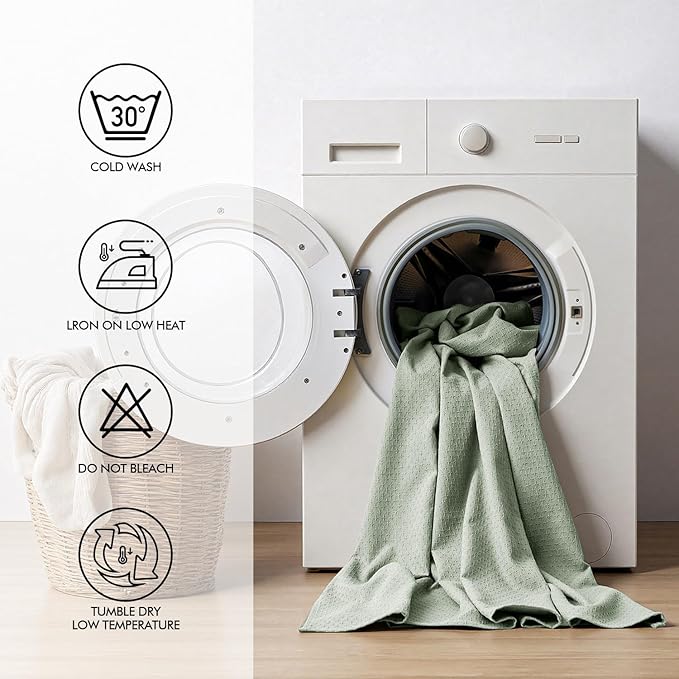 MIULEE Sage Green Linen Cottton Table Cloth Round Tablecloth Waterproof Spillproof Cross-Star Textured Table Cltoth Decorative Farmhouse Style for Dining Party Weddings 60 Inch