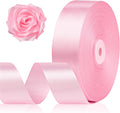 1-1/2 Inch 100 Yards Pink Satin Ribbon, Solid Fabric Ribbon Roll for Flower Bouquet, Gift Wrapping, Roses Making, Handmade Crafts