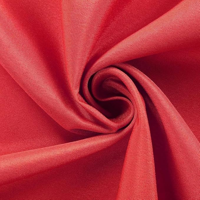 Efavormart Round Tablecloth, 90 Inch Stain & Wrinkle Resistant Washable Table Cloth, Decorative Polyester Fabric Table Cover for Banquet, Wedding, Dining- Red