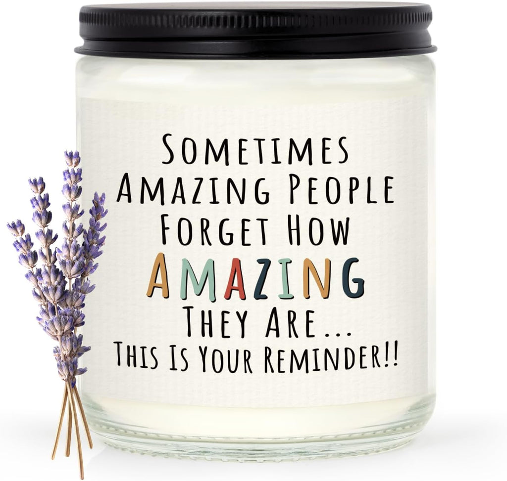 Craftique Gifts for Women, Birthday Gifts for Women- You're Amazing Candle- Friendship/Thank You/Inspirational Gift for Woman Her Friend Teacher Mom Girlfriend Sister Bestie Lavender