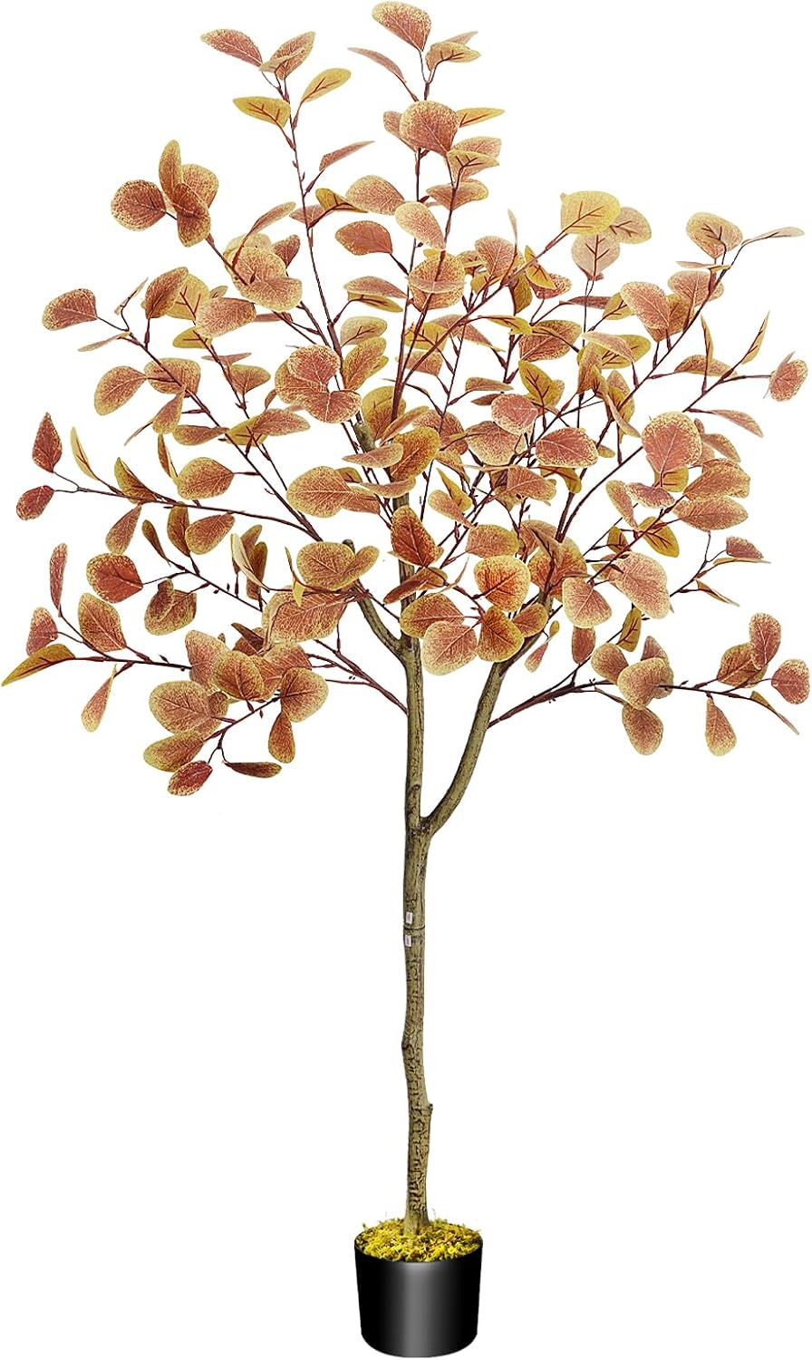 5ft fall artificial tree for decoration fall eucalyptus, main product view