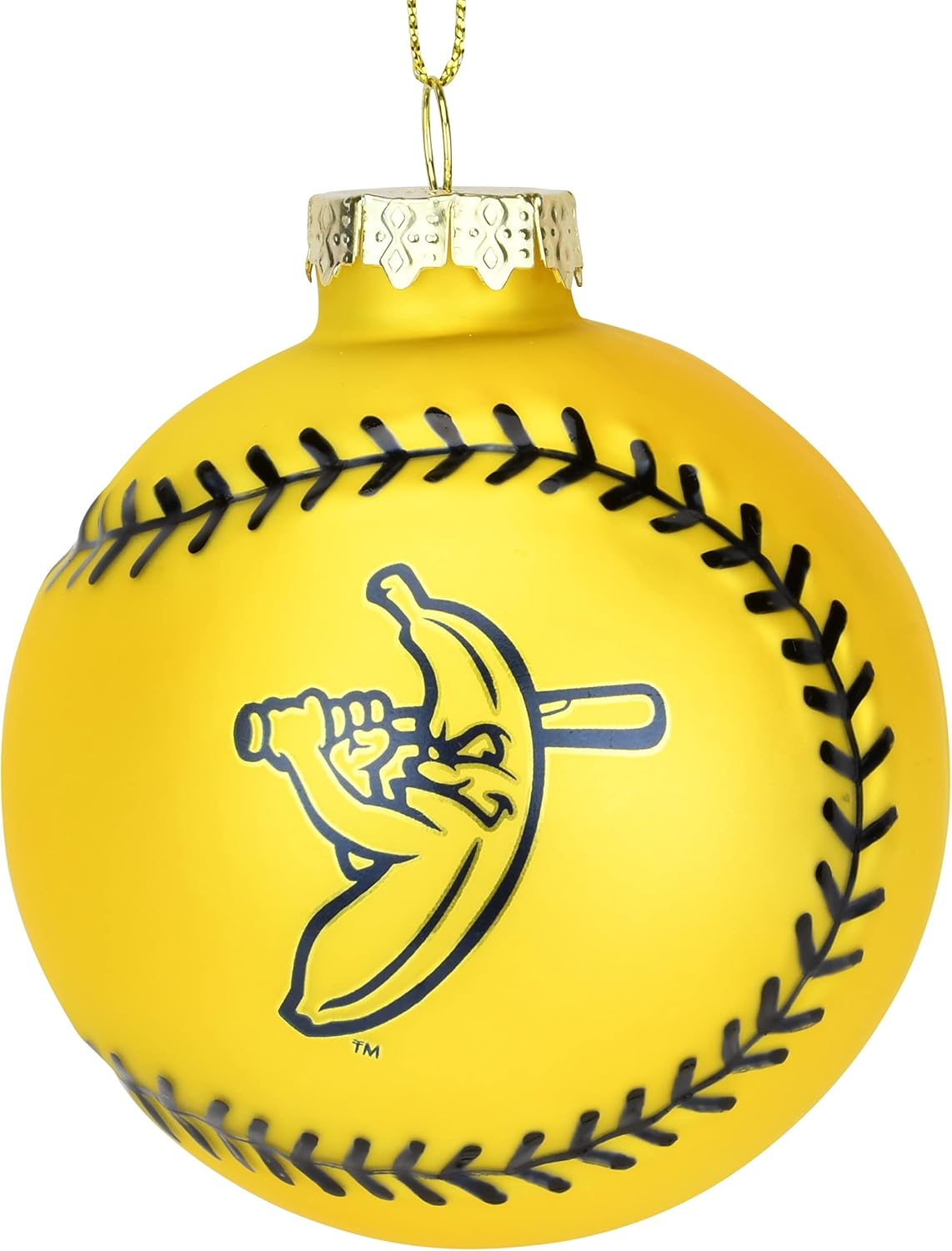 Tree Buddees x Savannah Bananas Yellow Baseball Shaped Glass Official Banana Ball Ornament - Limited Collectors Edition (Banana Ball) Discontinued in 2025