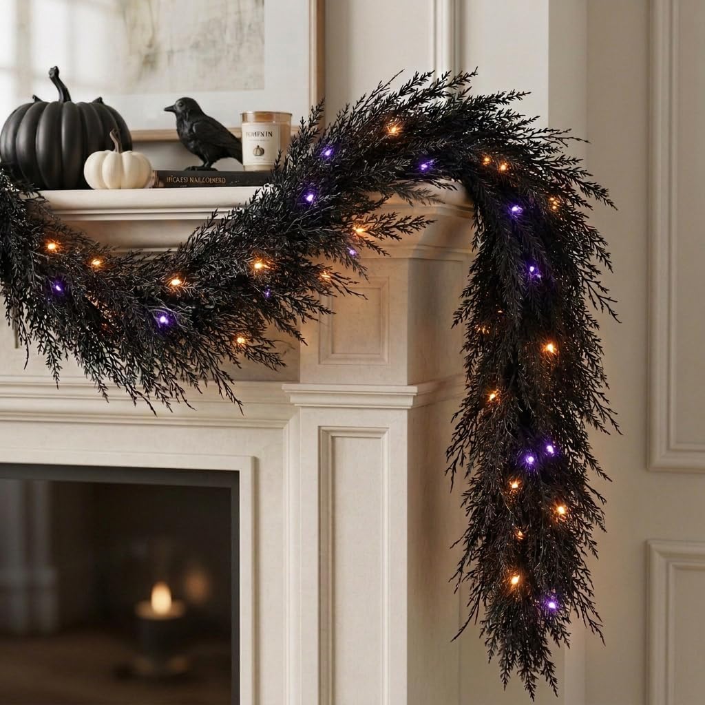 valery madelyn 9ft artificial norfolk pine halloween garland, main product view