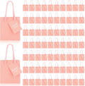 Sherr 100 Pack Mini Gift Bags Bulk, 4 x 2.75 x 4.5 Inches Paper Bags with Tags, Extra Small Paper Gift Boxes with Handles for Birthday, Party Favors, Weddings, Small Business(Pink)