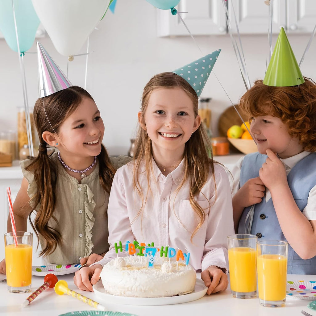 Blue Frozen Birthday Party Decorations, White Snowflake Number Candles 0-9, Kids Adults Birthday Anniversary Wedding Party Supplies, 2.87 inch Number 4 Cake Topper Decoration (Blue, Number 4)