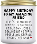 Jonico Happy Birthday Gifts for Women - Funny Best friend Friendship Birthday Gifts for Women Bestie BFF Coworker Classmate, Lavender Candle