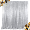 ShinyBeauty 8FTx10FT Silver Sequin Backdrop | Sparkle Drapes for Photoshoots, Weddings, and Parties | Elegant Glitter Background for Photography Backdrops
