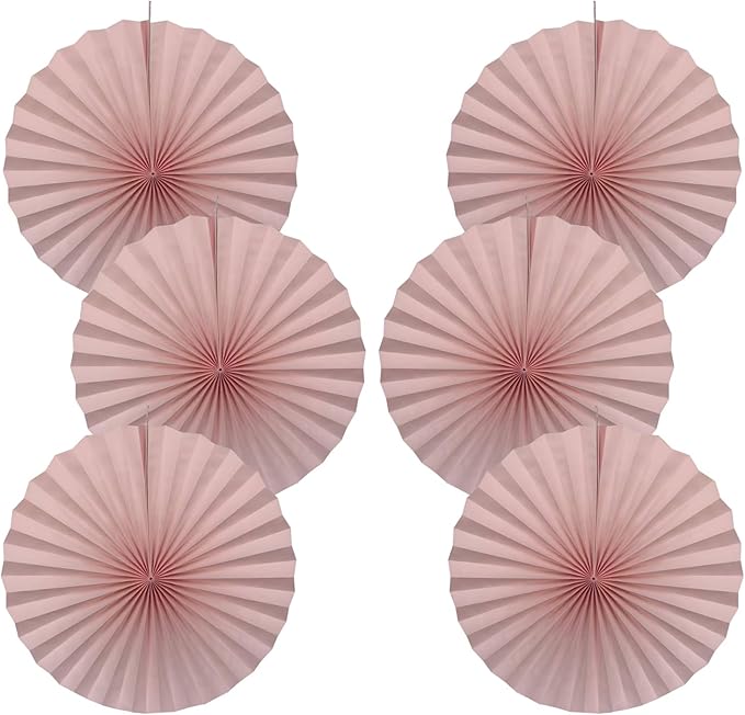 Pink Birthday Decorations,DIY Pink Paper Fans Hanging Decoration ,Party Supplies Party Fans 16in, Pink Christmas,Wedding Graduation Events Accessories 30 Color DIY Set (Baby Pink)