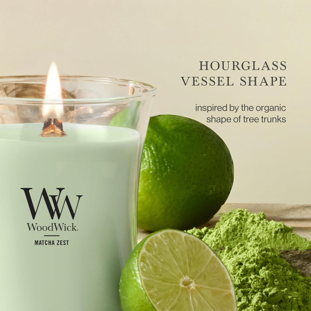 Woodwick Matcha Zest Medium Hourglass Candle