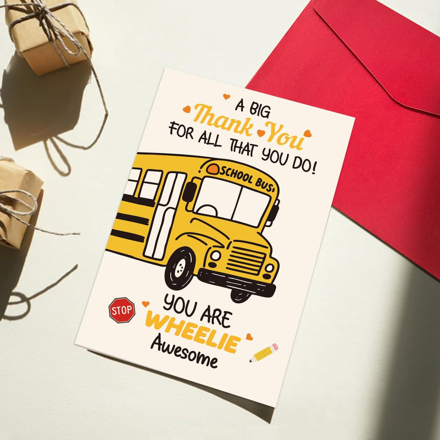 Bus Driver Thank You Card, End of Year Gift, School Bus Driver Appreciate Card, Retirement Gift for Men Women