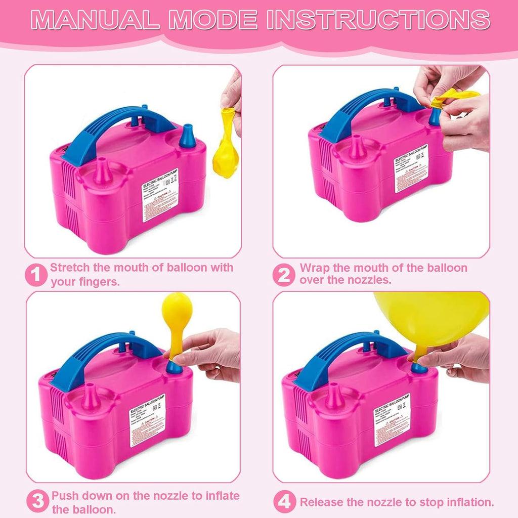 balloon arch kit and electric balloon pump for, close-up detail