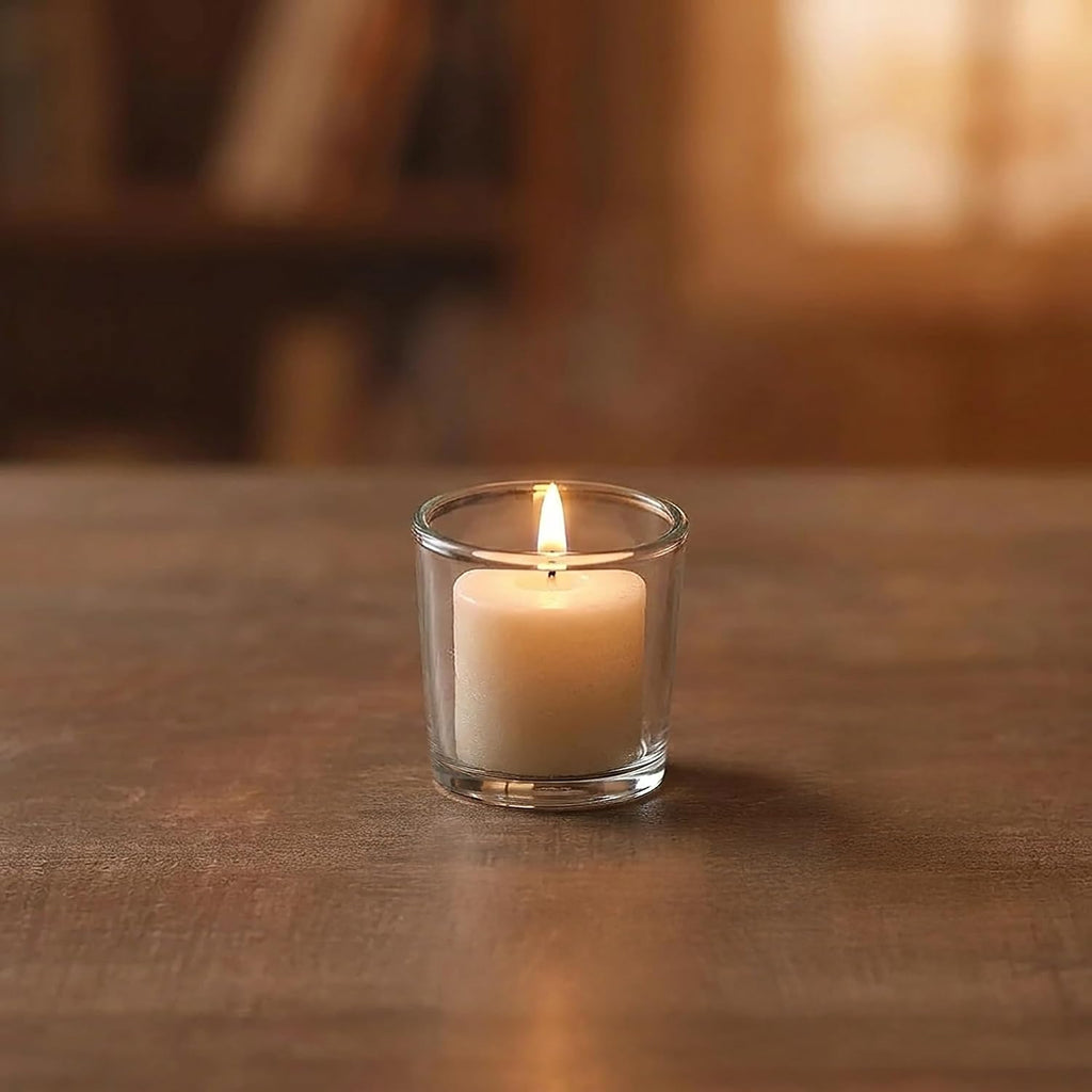 Hosley Unscented White Votive Candles, 72-Pack – Clean-Burning, Long-Lasting 10-12 Hour Burn – Ideal for Weddings, Home Décor, Spa, Events – Bulk Value for Versatile Use