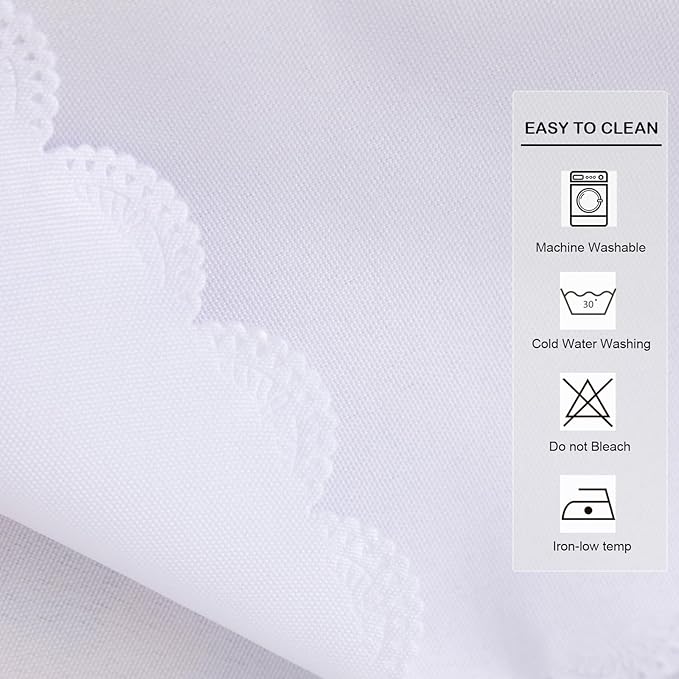 Small Square White Tablecloth 24 x 24 Inch Polyester Fabric Washable Table Cover Decorative Wrinkle Resistant Solid Color Table Cloth for Nightstand Party Wedding Camping