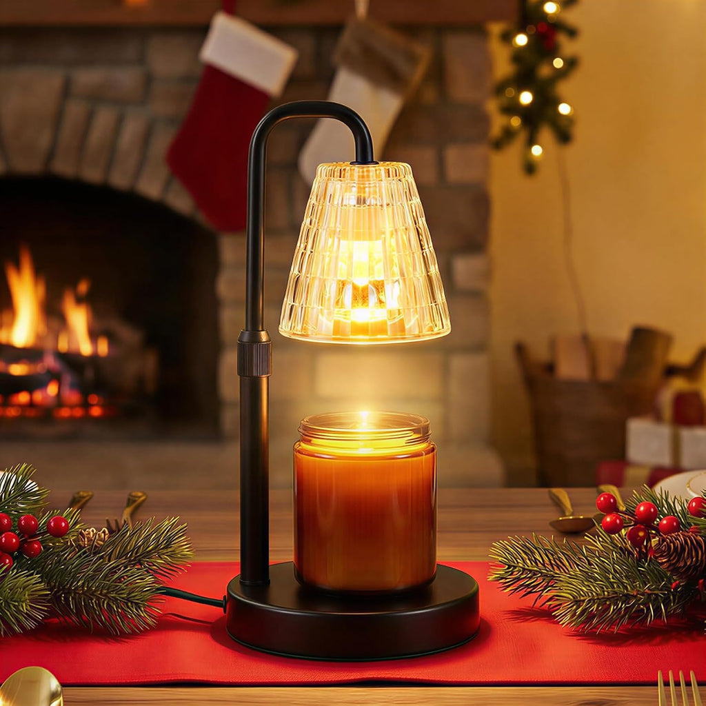 Glimra Candle Warmer Lamp, Candle Warmer Lamp with Timer, Dimmable | for Jar Candles Candle Warmer Birthday Gifts,for Mom Women Friend Sister,Office Apartment Dorm Room Home Decor Black