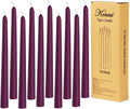 KONNI 0.87×10 Inch Purple Taper Candles, Unscented and Smokeless Tall Candlesticks, 10 Pack Tapered Candles with Cotton Wicks, Long Burning, Ideal for Weddings, Dinner Parties, and Home Décor