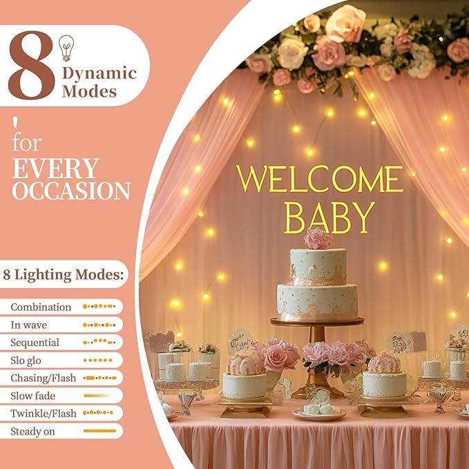 10x10ft Pink Tulle Backdrop Curtain with String Lights, Wrinkle-Free Sheer Wedding Backdrop for Birthday Parties, Baby Showers, Bridal Showers, Photo Shoots and Home Decorations, Pink