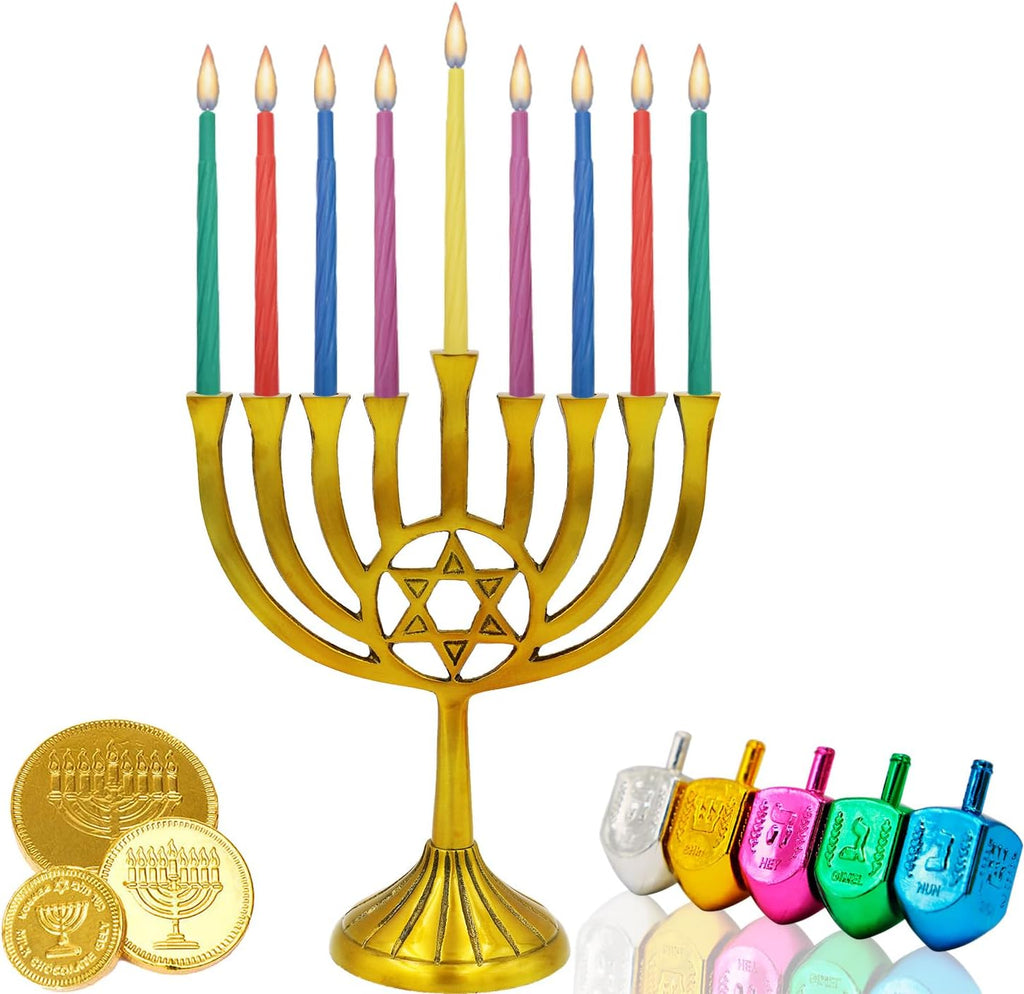 The Dreidel Company Jerusalem Hanukkah Candles Menorah Candles Single-Pack, Chanukah Candles 44 for All 8 Nights of Chanukah