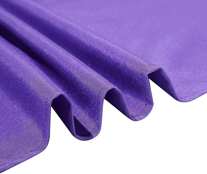 Efavormart 70" Premium Square Polyester Tablecloth for Wedding Kitchen Dining Events - Purple