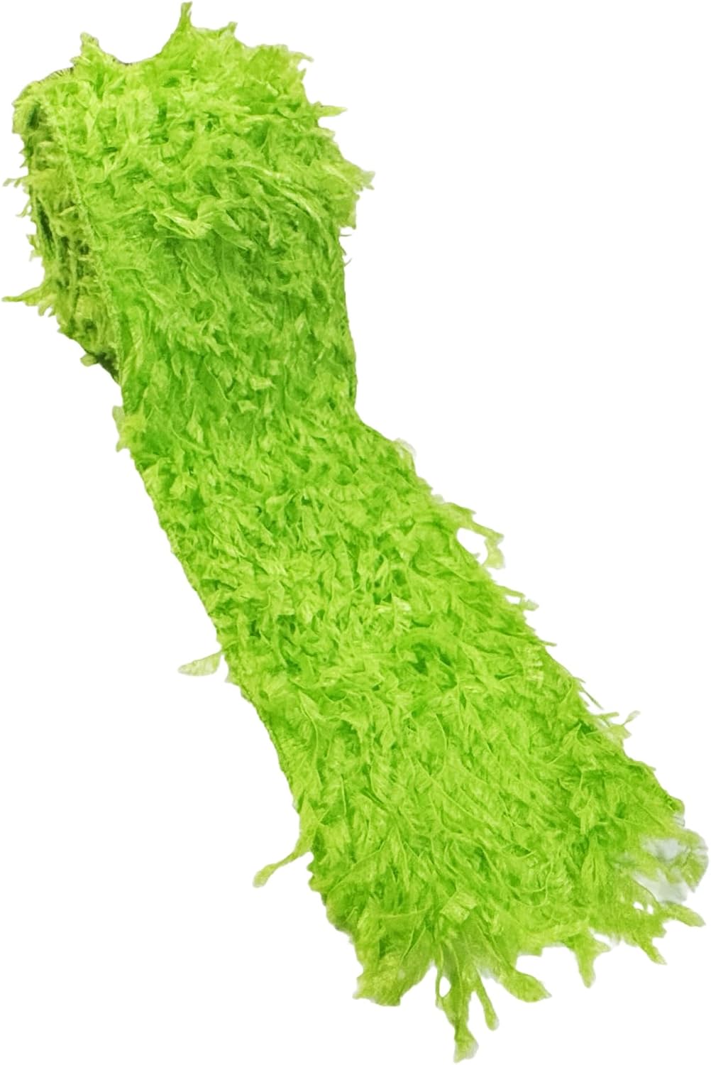 Meseey Festive Green Faux Fur Wired Ribbon Trim,10 Yards Ideal for Christmas Wreaths,Gift Wrapping & DIY Craft Decorations (Lime Green, 4 Inch)